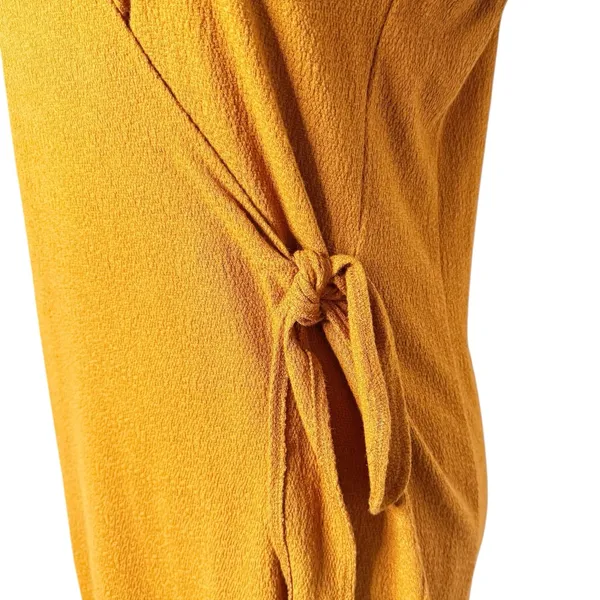 Madewell Textured & Thread Terracotta Burnt Orange Wrap Dress Sz M - Image 4