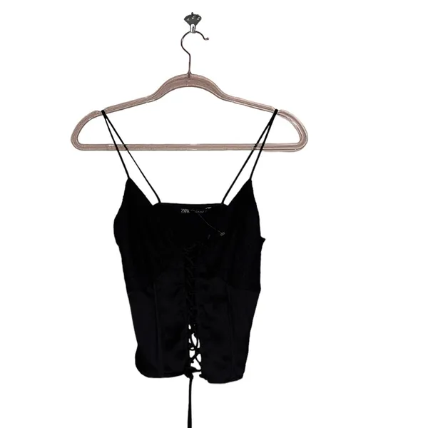 Nwot Zara Black Bloggers Fav Corset Top Xs - Image 9
