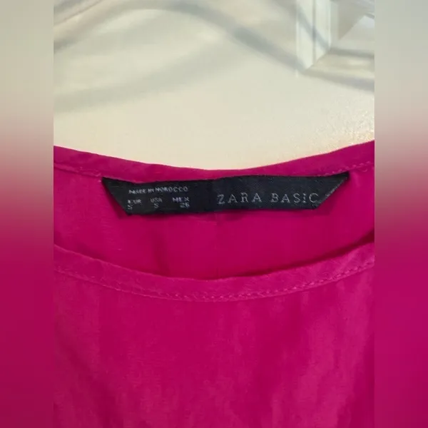 NWT Zara Magenta & White Aline Dress, Small‎ - Image 3