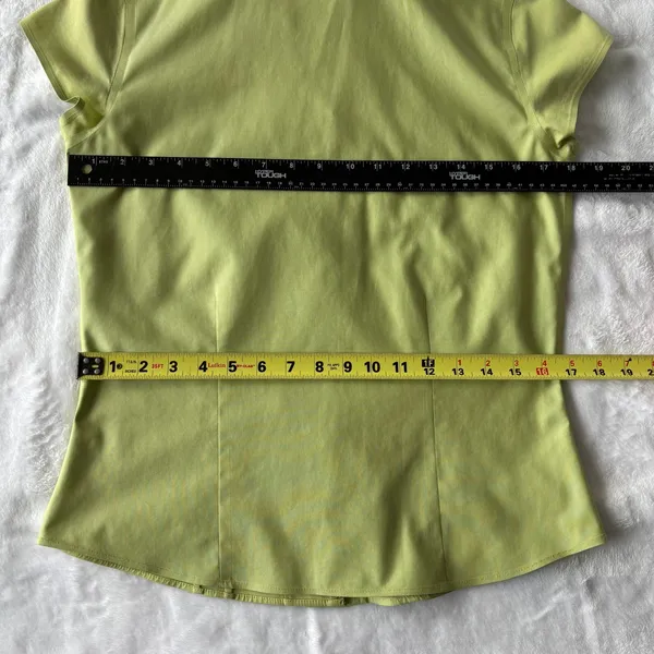 Vintage Coldwater Creek Cap Sleeve Top XS Fitted Button Up Office Siren Romcom - Image 5