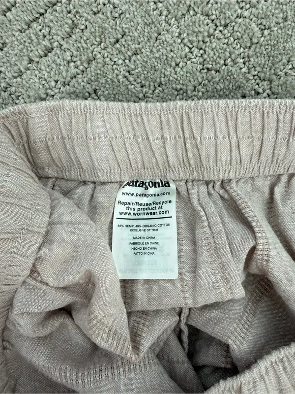 Patagonia Island Hemp Baggies Shorts Women's XS Beige Organic Cotton Hemp Pocket - Image 8