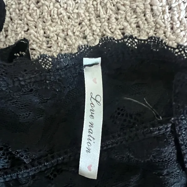 Love Nation Black Lace Bandeau - Image 3