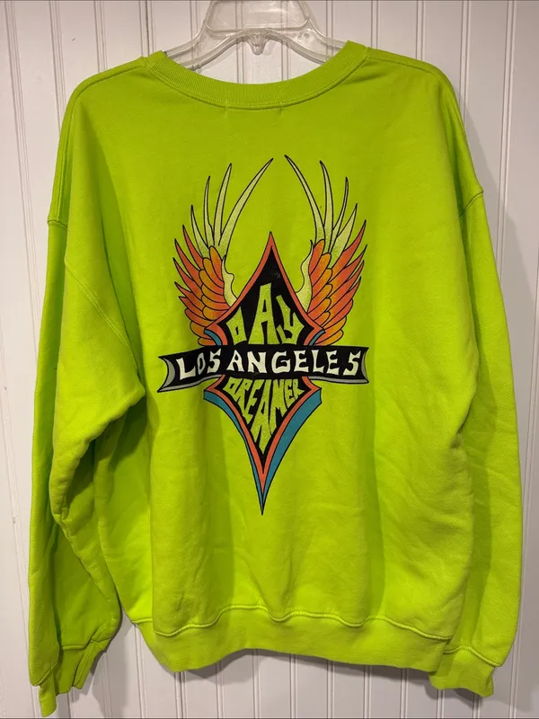 Daydreamer Neon Lime Crewneck Sweatshirt Los Angeles - Image 5