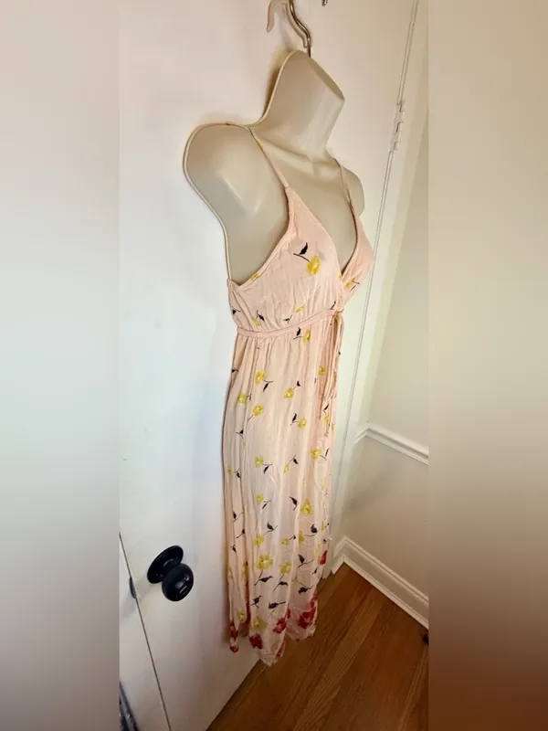 Billabong Women’s M Pink Floral Maxi Dress - Image 5