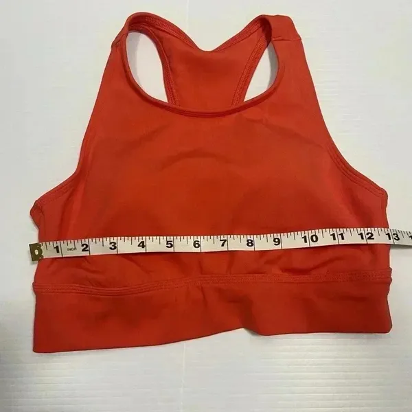 Aerie Womens Chill Play Move Sports Bra M Orange High Neck Open‎ Back Breathable - Image 7