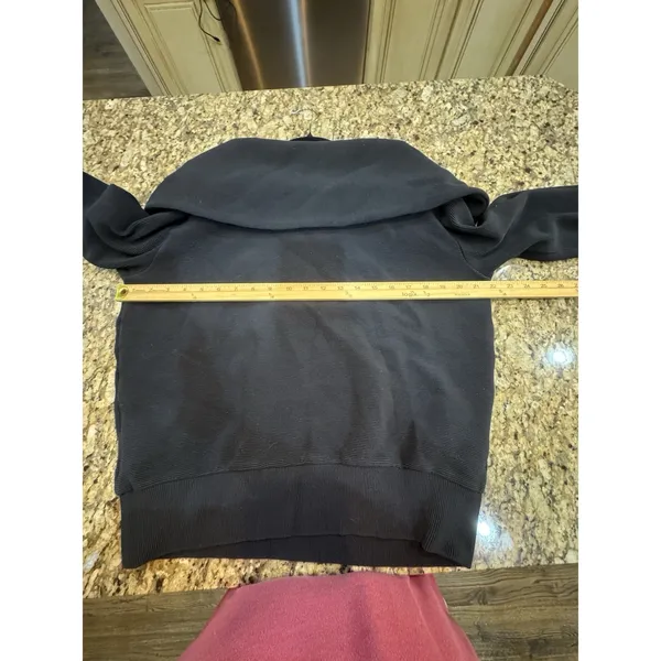 Varley Women's Small Vine Half Zip Black Ottoman Sweatshirt Ribbed Oversized - Image 9
