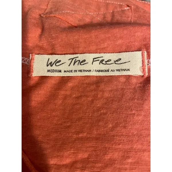 We The Free Womens Top Size M Major‎ Leagues Pink Orange Combo Colorblock Knit - Image 9