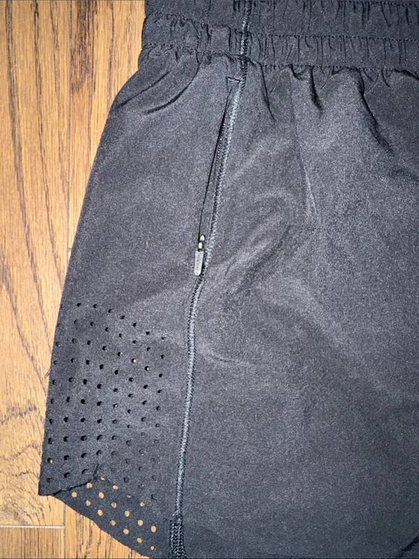 Athleta Black Perforated Women's Athletic Shorts - Image 2