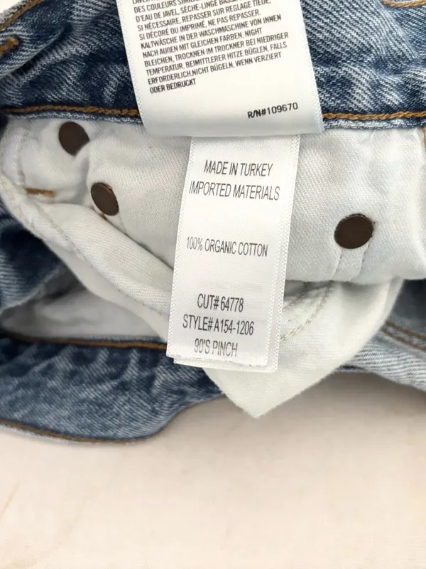 AGOLDE 90s Pinch Waist High Rise Straight Jeans in Navigate - Image 6