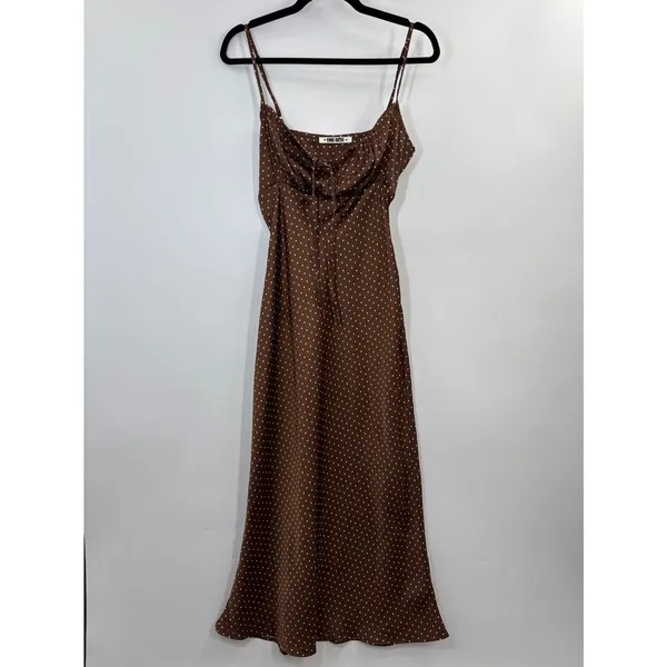 Ciao Lucia Leo Satin Midi Dress in Siena Polka Dot - Image 5