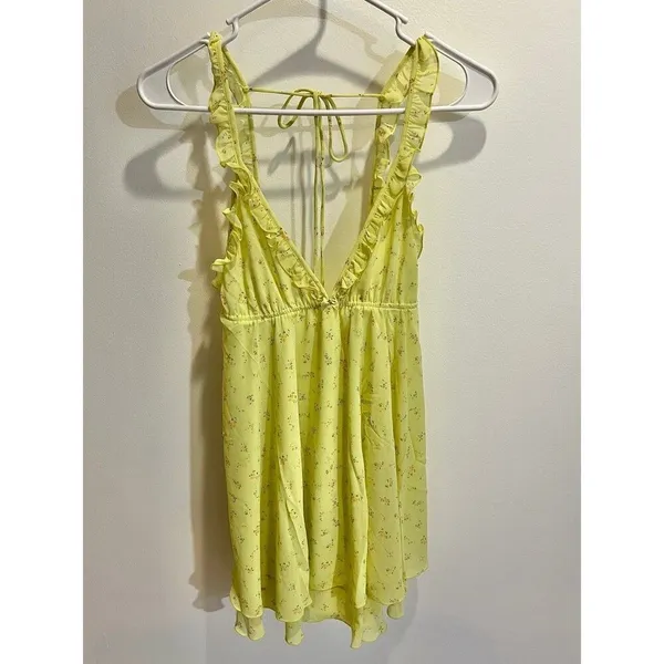 Anthropologie Rumored NWT Women Medium Floral Secret Garden Mini Dress Coquette - Image 3