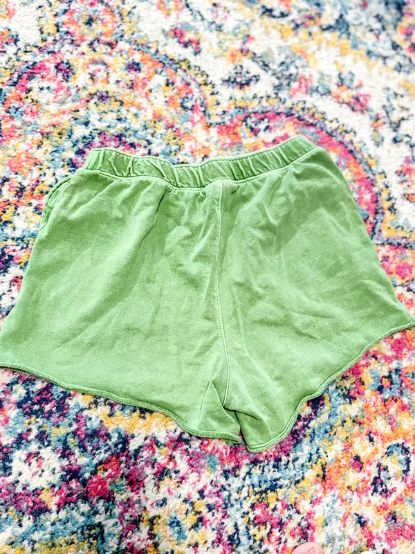 Universal Threads Green Terry Cloth Elastic Waist Shorts - Image 4