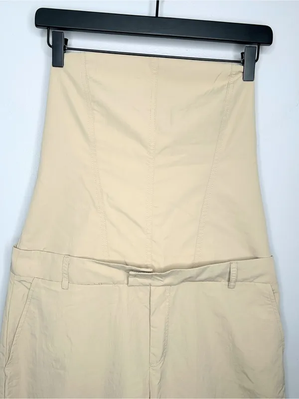 Zara Strapless Beige Jumpsuit Size L NWT - Image 4