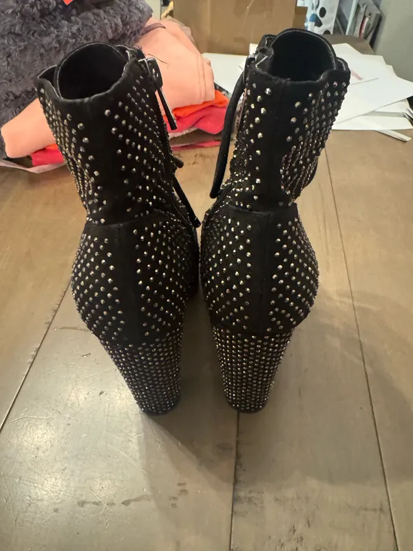Jessica Simpson Irella Platform Combat Boot Size 8 Rhinestones - Image 5