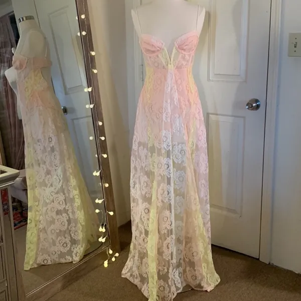 For Love &‎ Lemons Blossom Maxi Dress Free People Small - Image 4