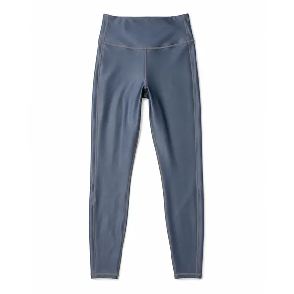 Athleta High Rise Shine Leggings Steel Blue Compression Yoga Workout Pants,M - Image 2