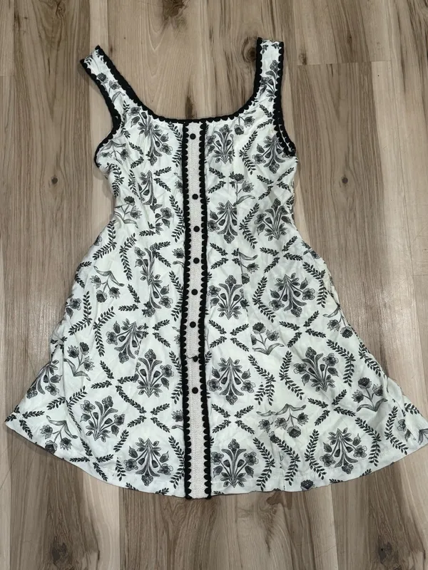 &Merci Floral Button Down Flared Mini Dress Women’s Small - Image 2