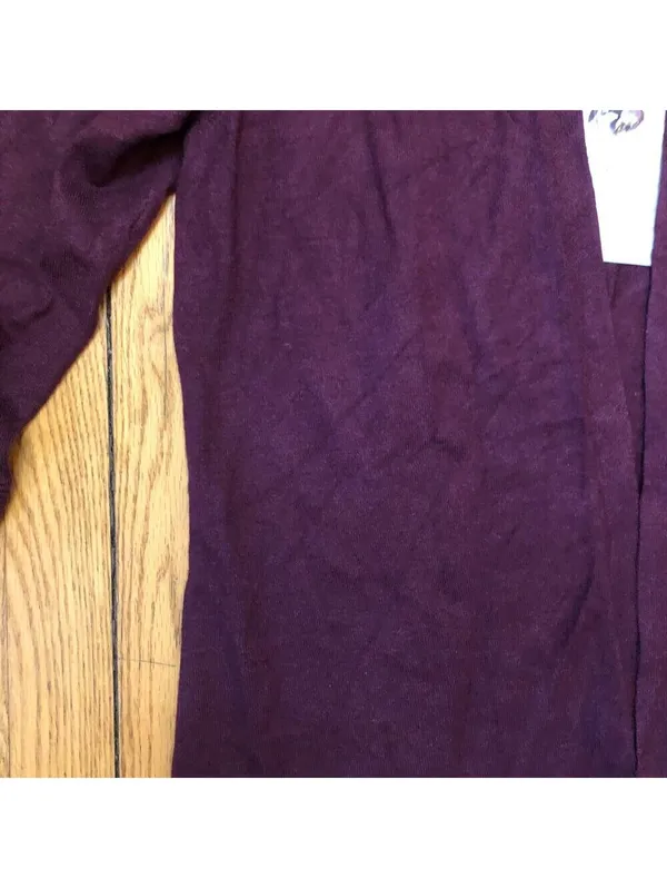 Evolution by Cyrus Women's NWT Rayon Blend Burgundy Open Cardigan - Size M - Image 3