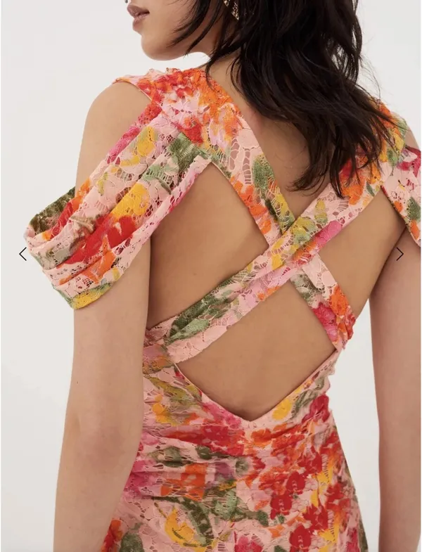 For Love & Lemons Beth Midi Dress Small - Image 2