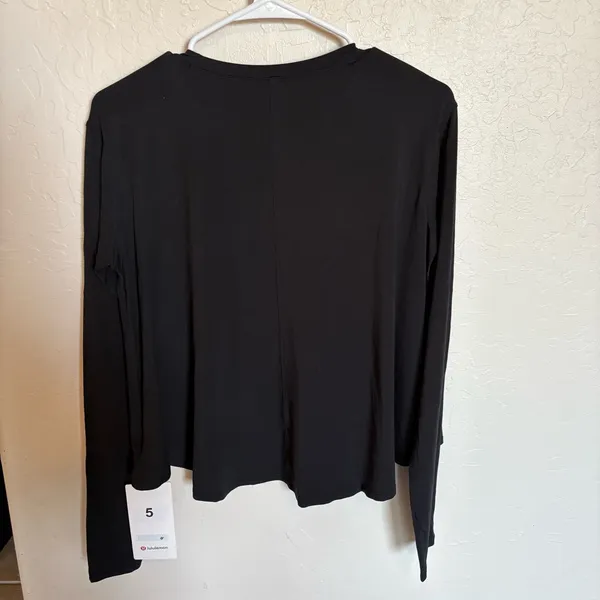 Lululemon Modal Relaxed Fit Lounge Long Sleeve NWT SZ 4 Black - Image 2