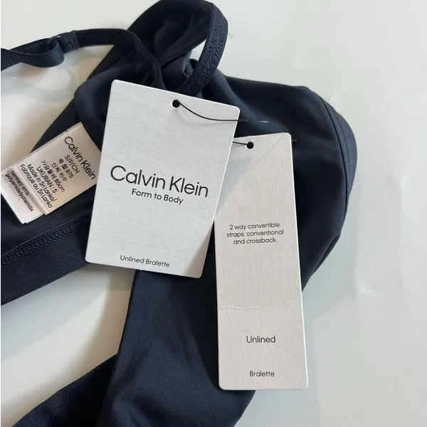 Calvin Klein Form to Body Bralette Size S navy blue Unlined Wireless Stretch NWT - Image 7