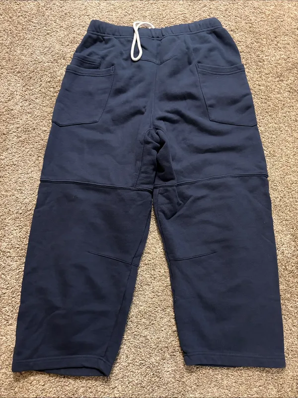 FP Movement Navy Top Score Cotton SweatPants Wideleg Barrel Large - Image 6