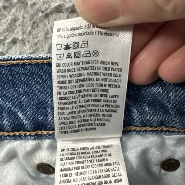 American Eagle Super High‎ Rise Ankle Straight Jeans Stretch Boho Women's 4 x 27 - Image 6