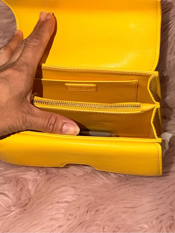 Scarleton Yellow Quilted Top-Handle Satchel with Detachable Strap - Image 5