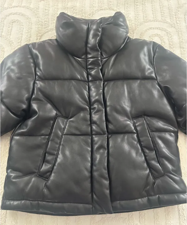 Abercrombie & Fitch Vegan Leather Black Jacket - Image 2