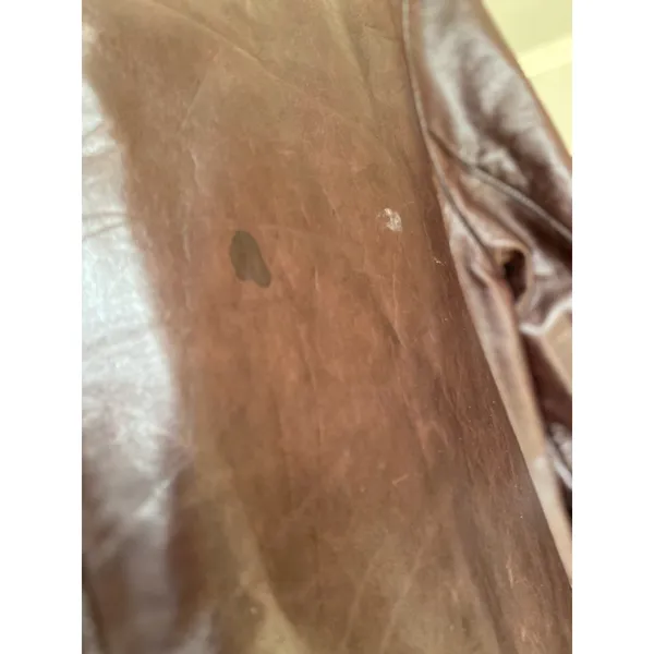 Anne Klein Leather Long Coat Brown Made in Korea Open Front Minimalist Classic L - Image 7