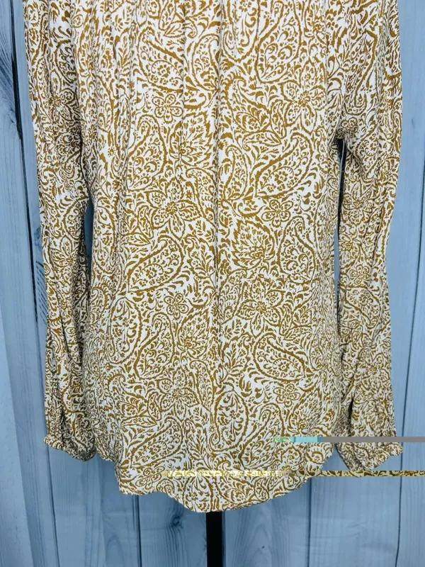 Savanna Jane Embroidered Shirt Peasant Southwest Floral Boho Sz L Tie Neck - Image 10