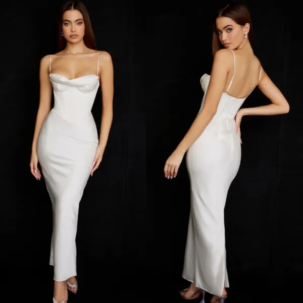 HOUSE OF CB 'Charmaine' Ivory white Corset Maxi Dress/Size S A-C NWOT - Image 2