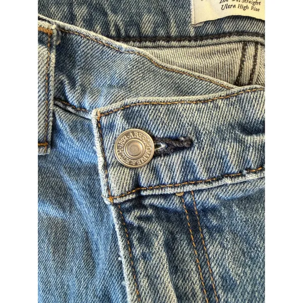 Abercrombie & Fitch 90s Straight Ultra High Rise Jeans Light Wash 30 crossover - Image 4