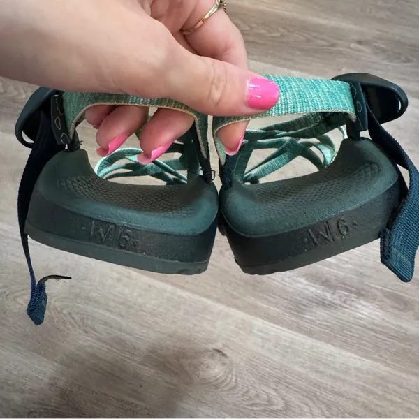 Chacos ZX2 Women’s 6 Sandals Hiking Outdoor Green Blue - Image 5