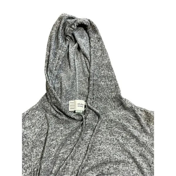 Anthropologie Saturday Sunday‎ womens Heathered gray pullover hoodie size Small - Image 3
