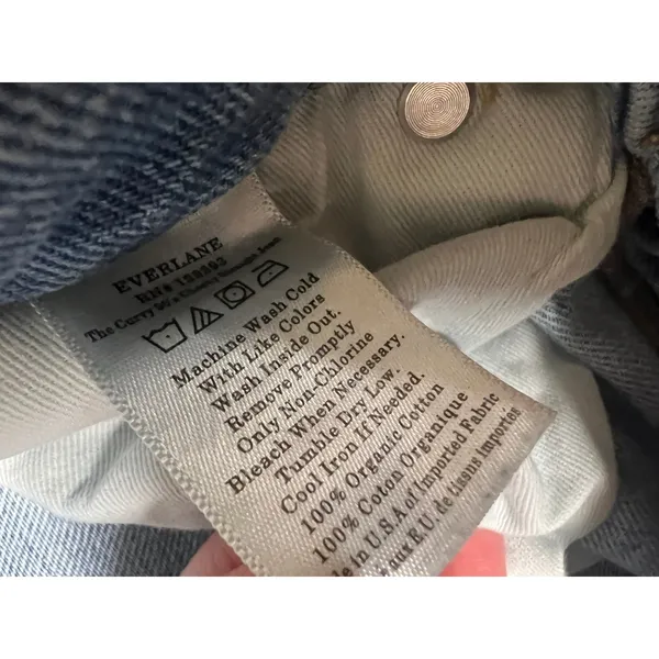 Everlane The Curvy 90s Cheeky Straight Jean Light Wash Organic Cotton 28 Regular - Image 3