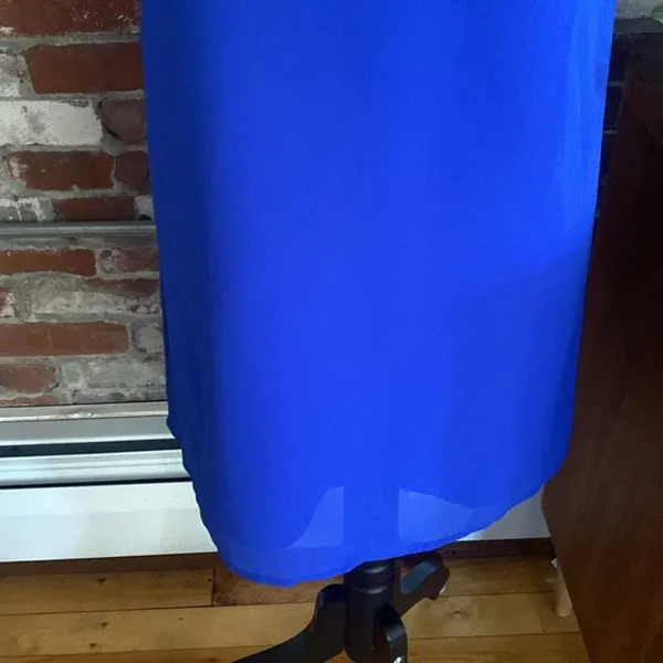 Naked Zebra Royal Blue Ruffle shift Dress Size S NWT - Image 3