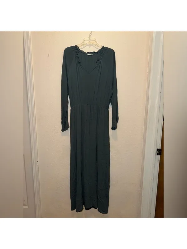 Chic Soul Maxi Prairie Long Sleeve Dress - Image 2