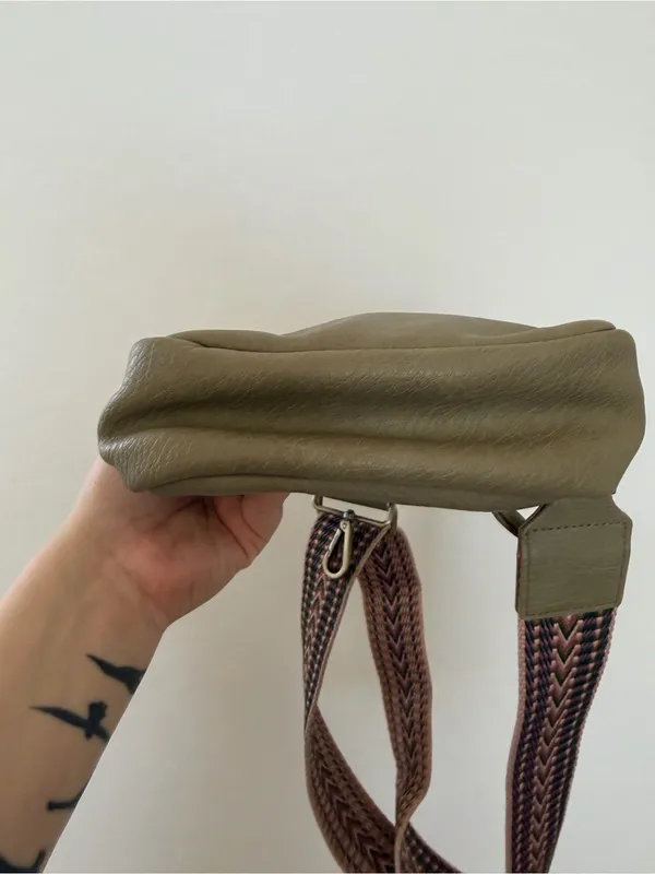 Anthropologie Olive Mini Crossbody with Patterned Woven Strap - Image 11