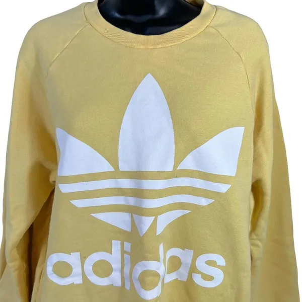 Adidas Trefoil Light Yellow Sweatshirt - Image 2