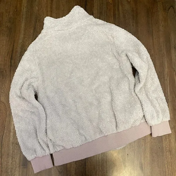 Fuzzy Teddy Jacket Gray Size L - Image 8