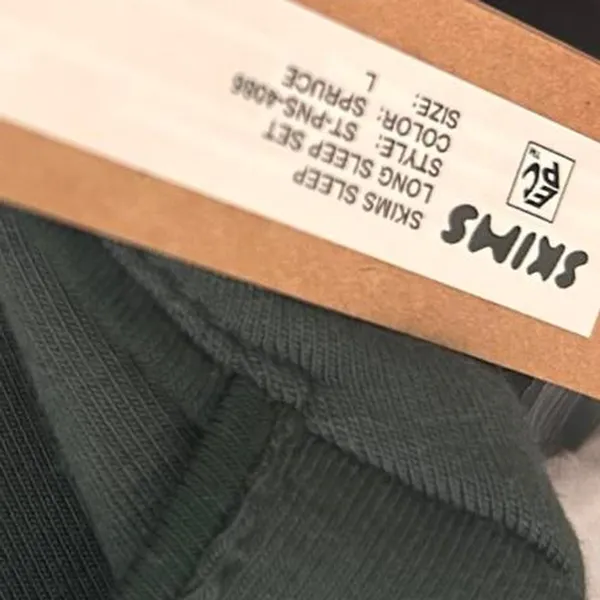 Skims Sleep Long Pajama Button Down Top – Spruce Green (Size L) NEW 🌿✨ - Image 6