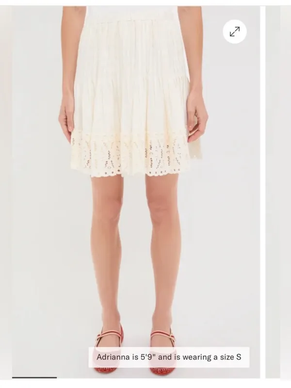 Tuckernuck Cream A-Line Skirt Adele Linen Ivory - Image 3