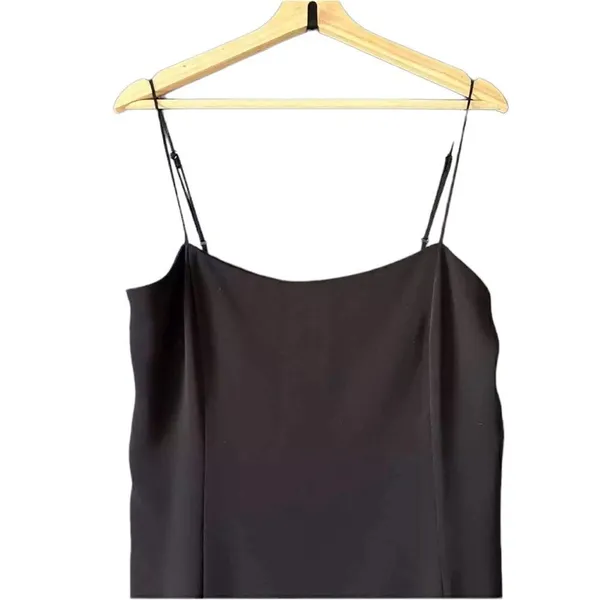 Aritzia Babaton Black Midi Slit Slip Dress Size XS - Image 2