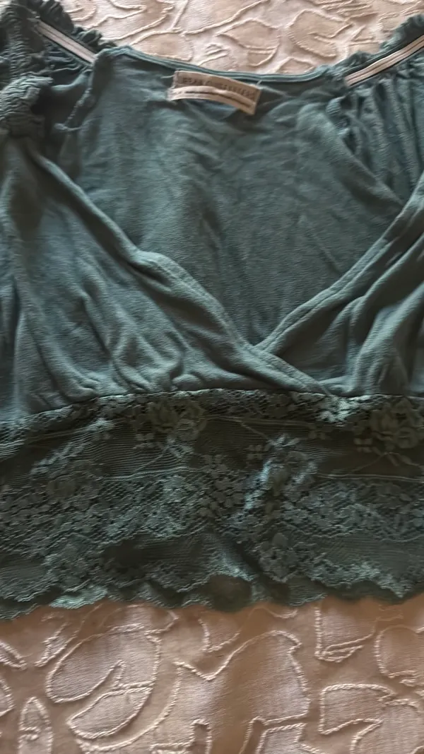 Urban Outfitters Top pretty teal lace top - Image 3