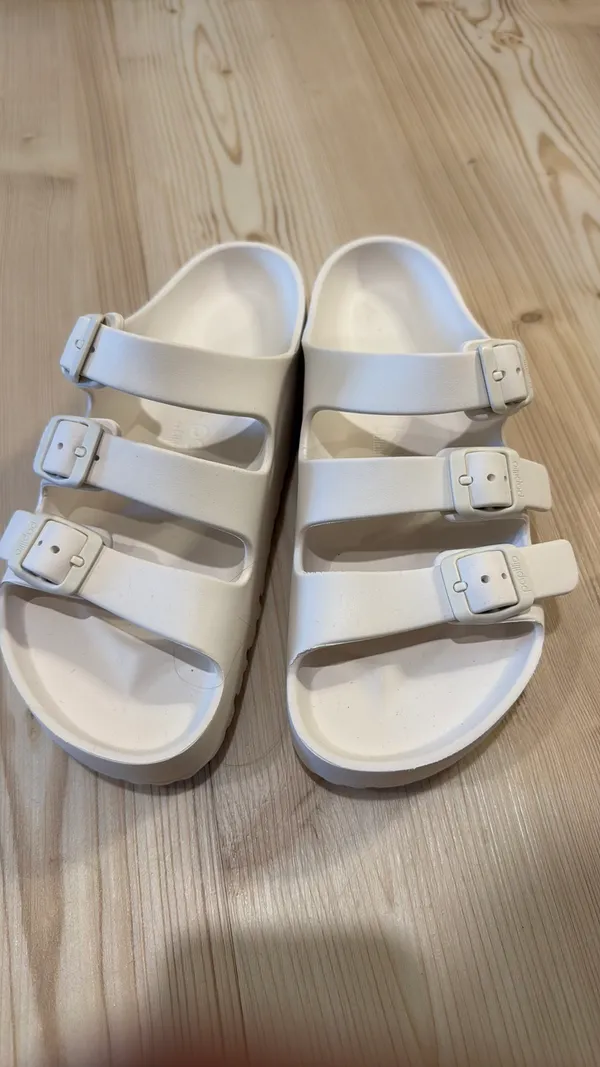 Cream/white Birkenstocks platform plastic White Size 38 - Image 2