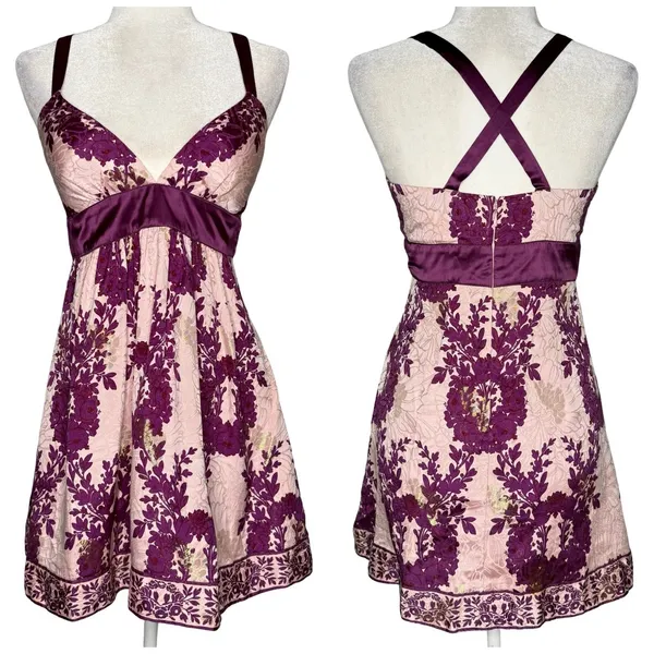 Vintage 90s‎ Y2K Tracy Reese S Silk Floral Blouse Top Babydoll Fairy Whimsigoth - Image 2