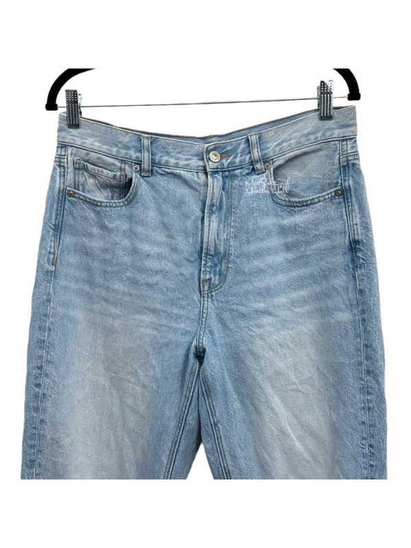 American Eagle Ripped Distressed Knee Holes Mom Jeans 8 - Image 2