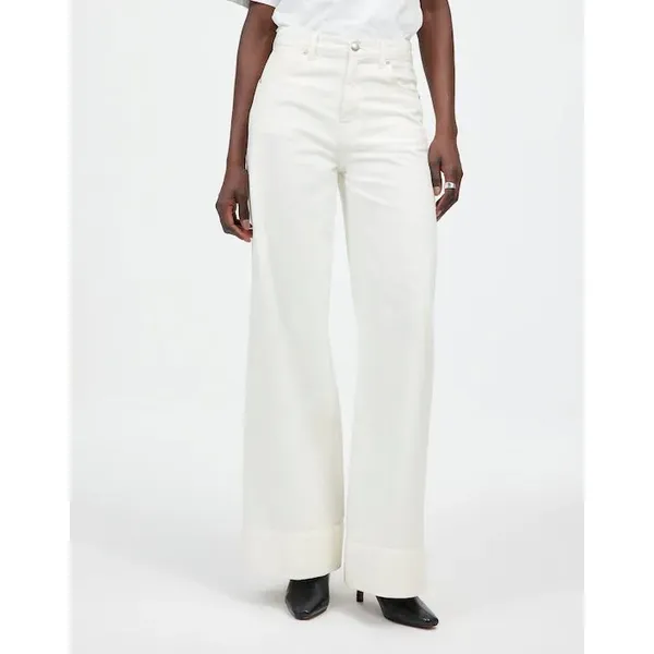 Madewell Superwide-Leg Jeans True White High Rise Rigid Cotton NS899 Size 27 - Image 2