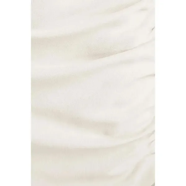 ✨IRO Luncie Asymmetric Ruched Crepe Mini Sz 34/2 Skirt In Cream✨ - Image 4